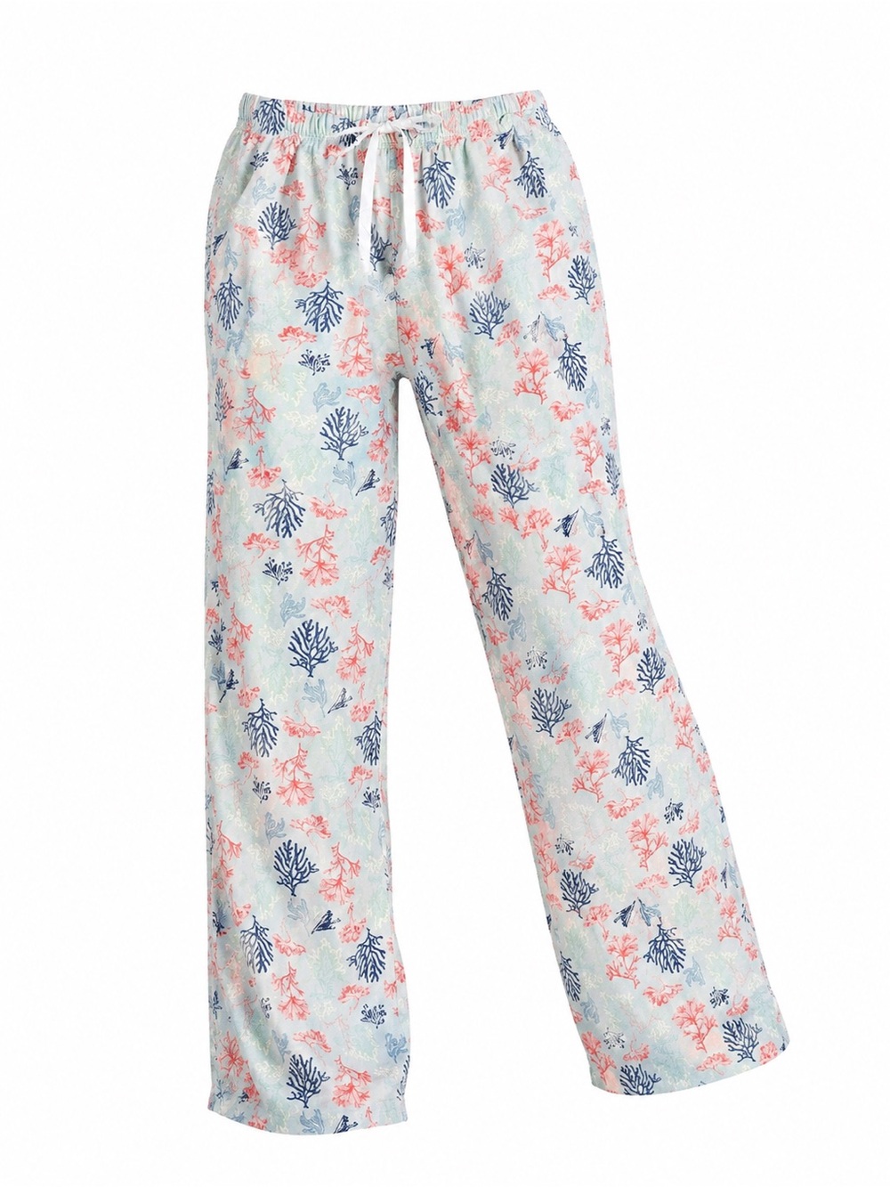 Charter Club Coral & Navy Printed Pajama Pants
